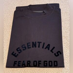 New Essentials Fear of God Jet Black Core Tee